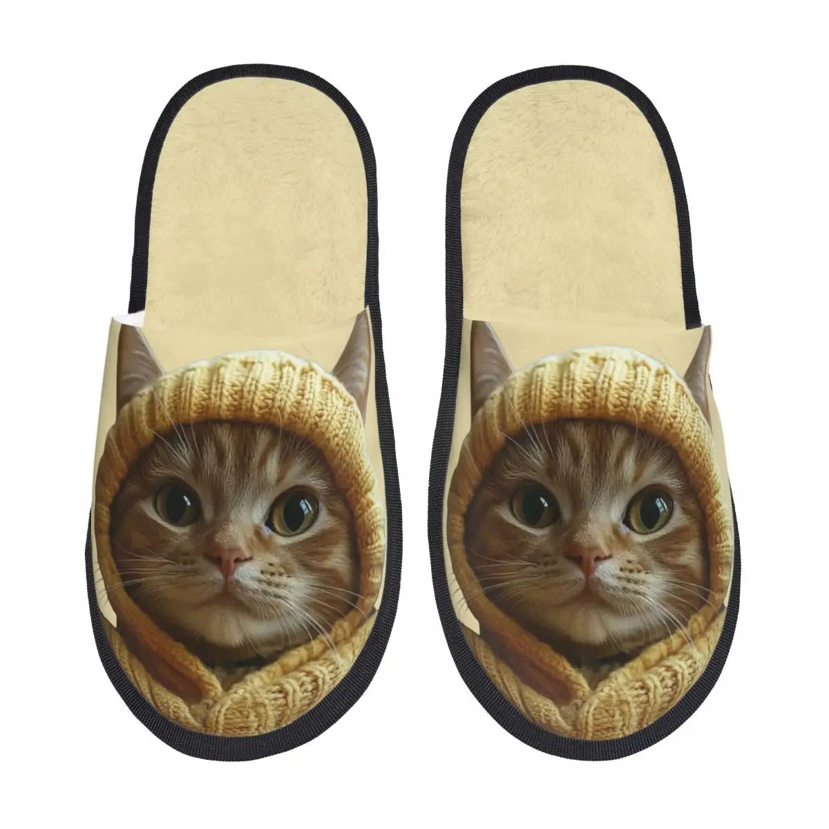 Custom Cute Cat Memory Foam Slippers