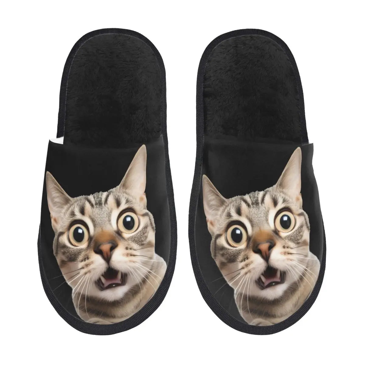 Custom Cute Cat Memory Foam Slippers