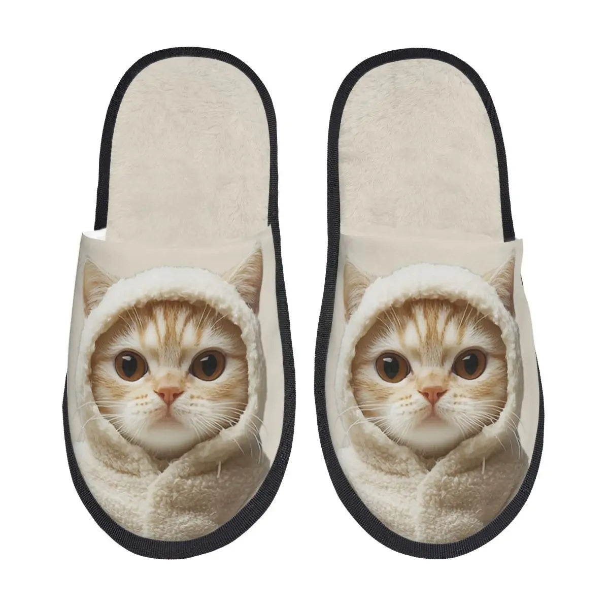 Custom Cute Cat Memory Foam Slippers