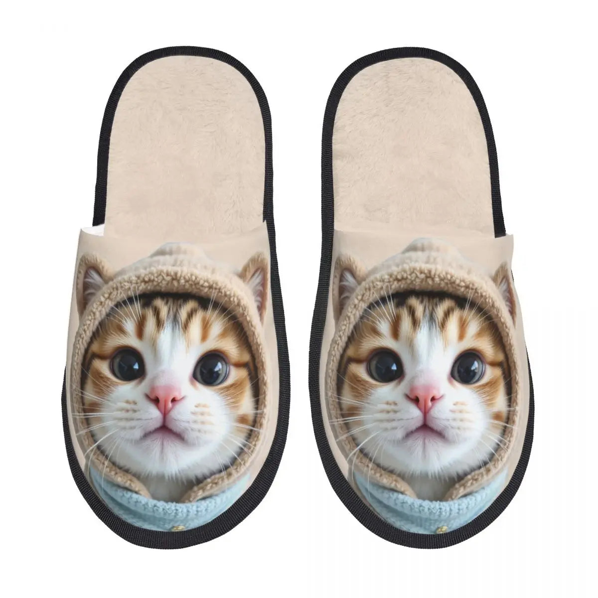 Custom Cute Cat Memory Foam Slippers