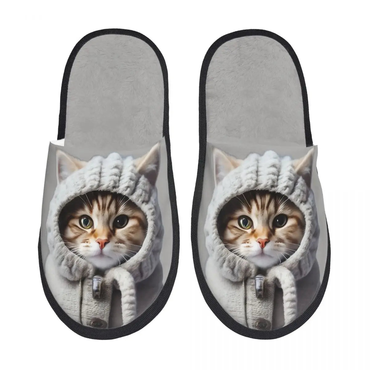 Custom Cute Cat Memory Foam Slippers