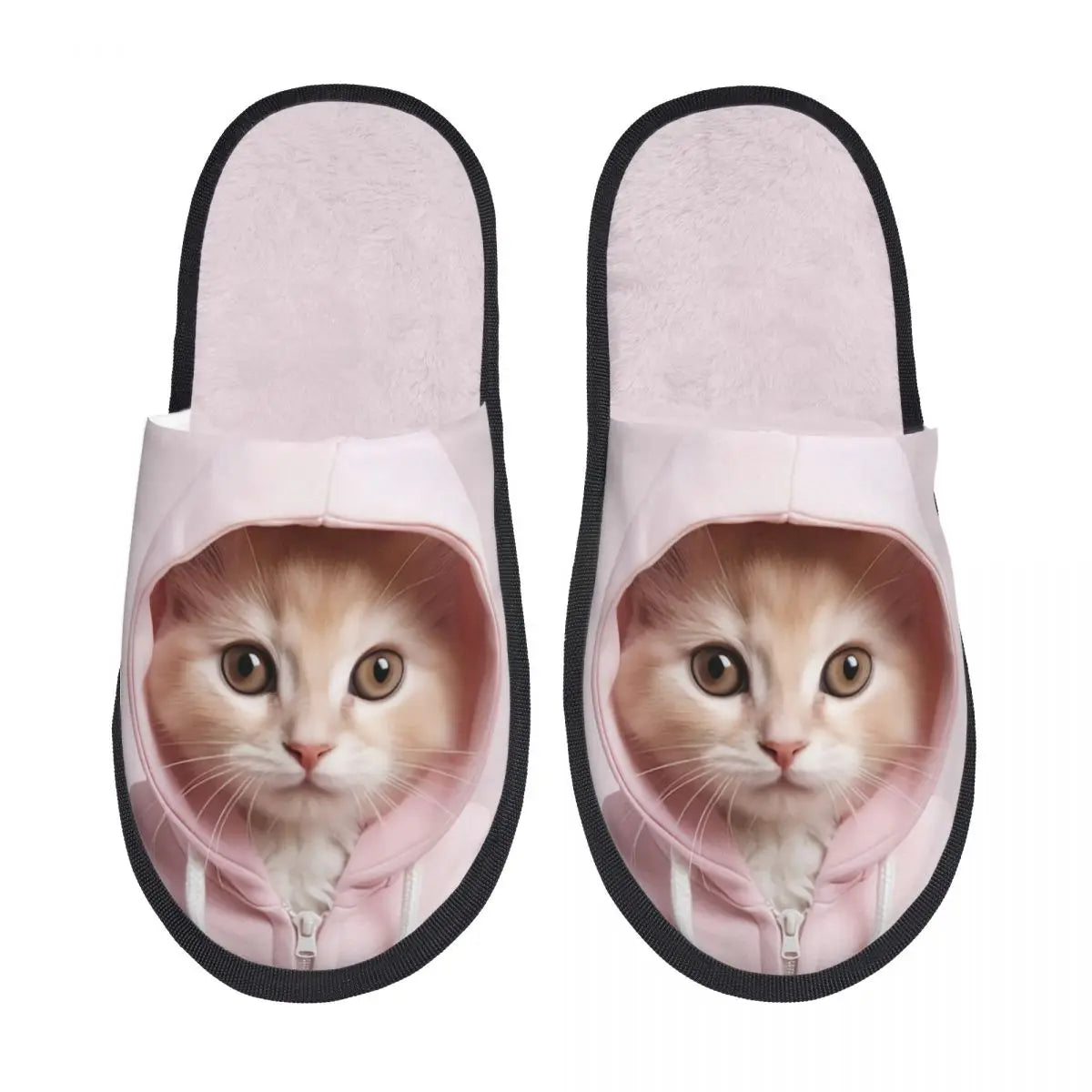 Custom Cute Cat Memory Foam Slippers