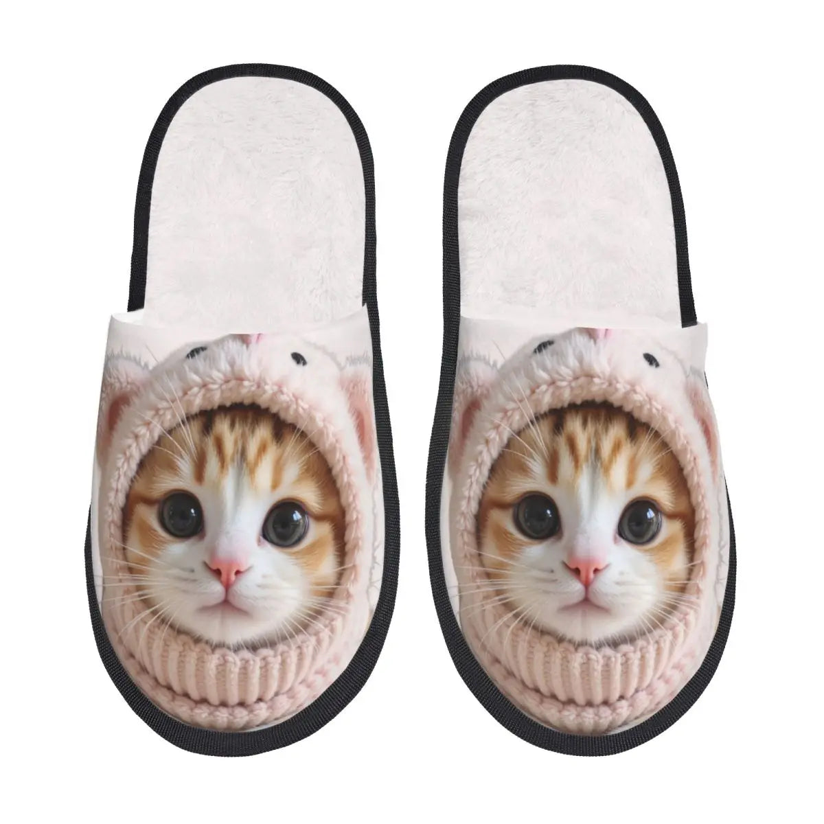 Custom Cute Cat Memory Foam Slippers