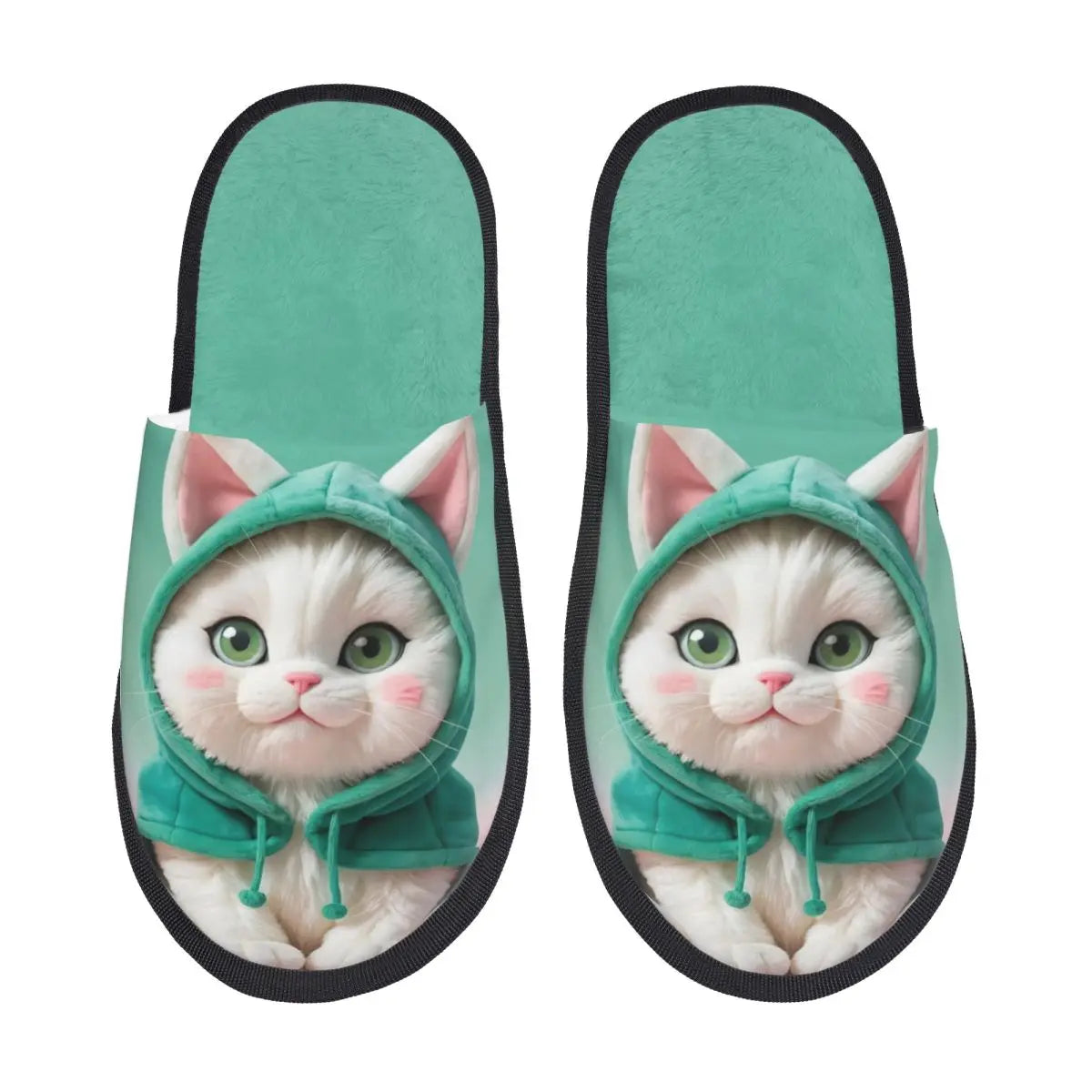 Custom Cute Cat Memory Foam Slippers