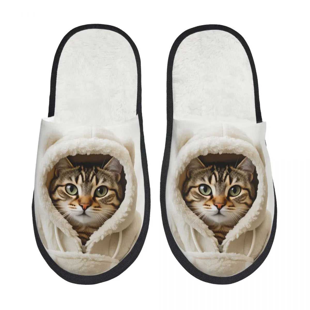 Custom Cute Cat Memory Foam Slippers
