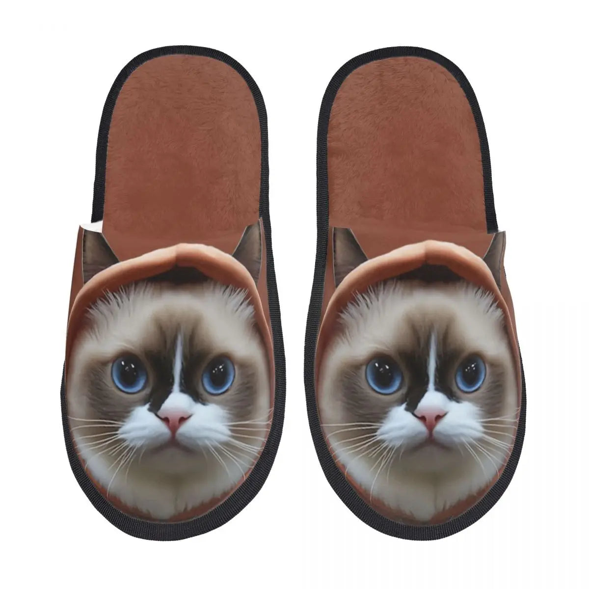 Custom Cute Cat Memory Foam Slippers
