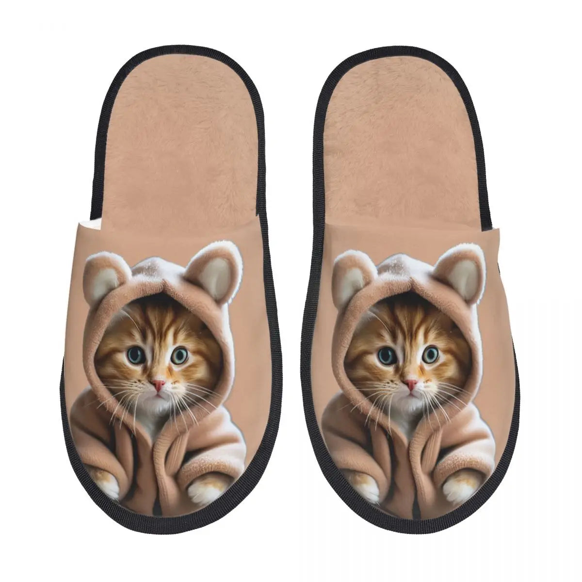Custom Cute Cat Memory Foam Slippers